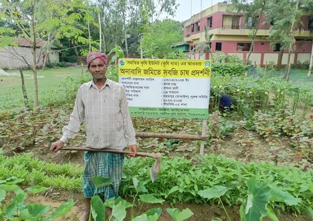 বাড়ির পাশে অনাবাদি জমিতে সবজি চাষ করে সফল পাঁচবিবির রনক