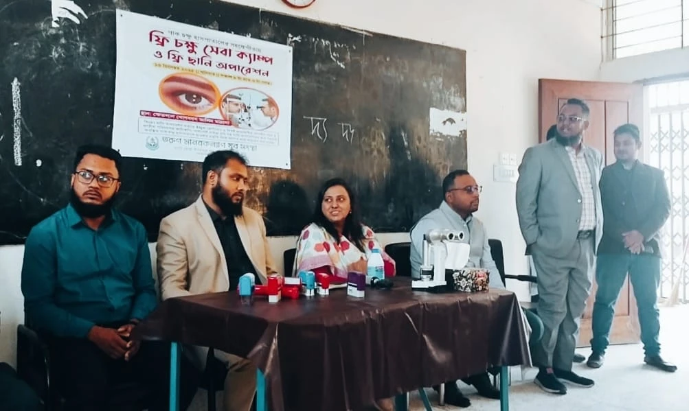 জয়পুরহাটে ফ্রি চক্ষু সেবা প্রদান