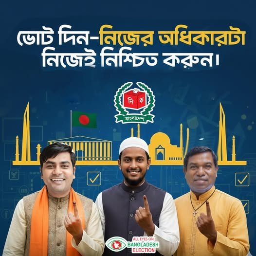 ভোট দিন-নিজের অধিকারটা নিজেই নিশ্চিত করুন।