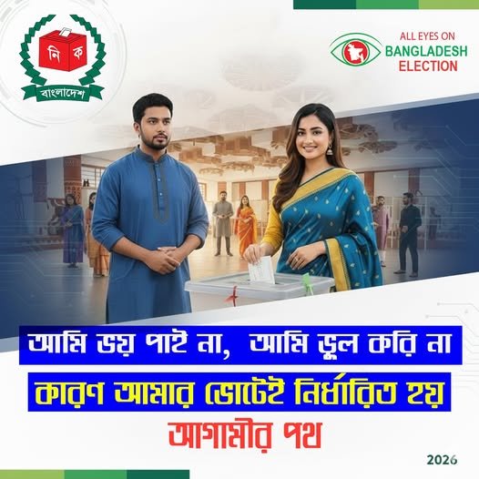আমি ভয় পাই না, আমি ভুল করি না,  কারণ আমার ভোটই নির্ধারিত হয় আগামীর পথে