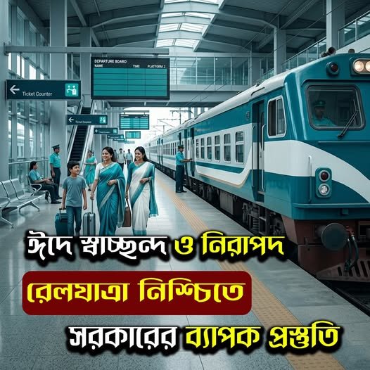 ঈদে স্বাচ্ছন্দে ও নিরাপদ রেলযাত্রা নিশ্চিতে সরকারের ব্যাপক প্রস্তুতি ঈদে স্বাচ্ছন্দে ও নিরাপদ রেলযাত্রা নিশ্চিতে সরকারের ব্যাপক প্রস্তুতি